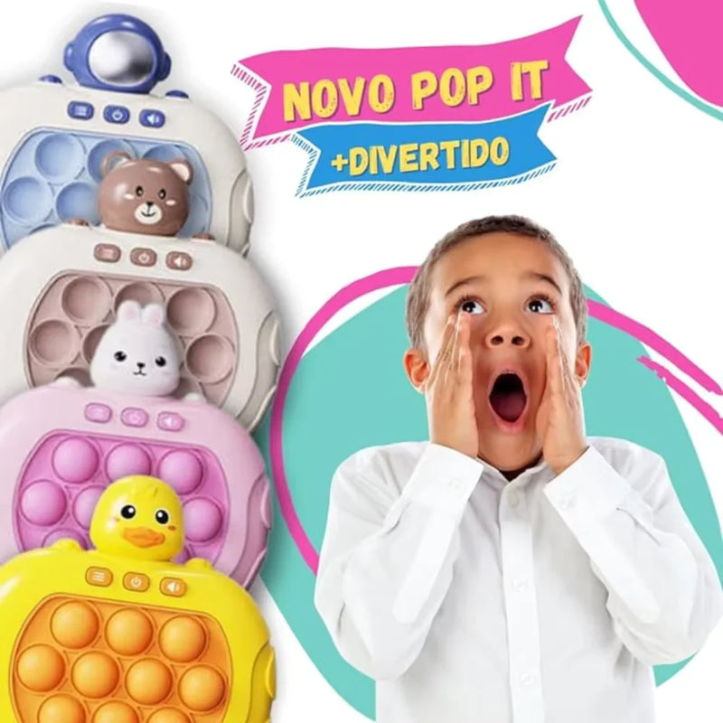 Brinquedo Eletrônico Anti-Stress Pop It com Jogos – Relaxe e Se Divirta!