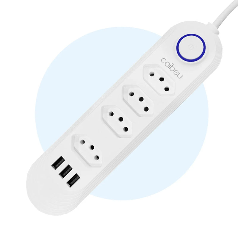 Mega Régua de Tomadas (USB) 2M – Mais Conexões, Mais Praticidade!